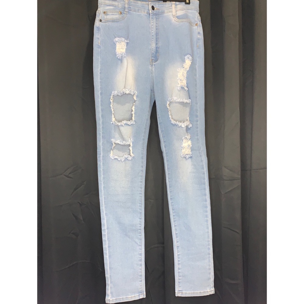 Light Washed Ripped Jeans - Picture 2 of 2